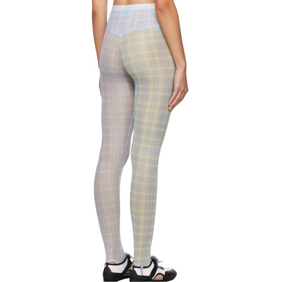 COPOVA LOWENA NWOT Multicolor plaid stirrup leggings Size M - Picture 7 of 9